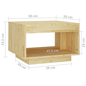 Τραπεζάκι Σαλονιού 50 x 50 x 33,5 εκ. από Μασίφ Ξύλο Πεύκου