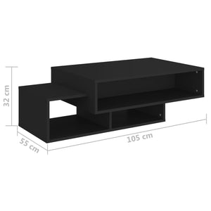 Τραπεζάκι Σαλονιού Μαύρο 105 x 55 x 32 εκ. από Επεξ. Ξύλο - Pakobazaar