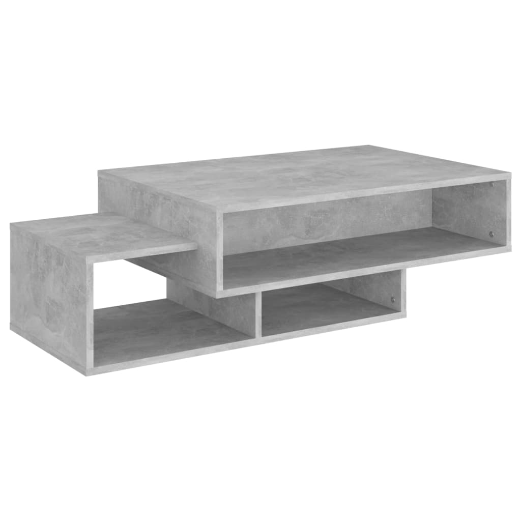 Τραπεζάκι Σαλονιού Γκρι Σκυροδέματος 105x55x32 εκ. Επεξ. Ξύλο