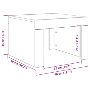 Τραπεζάκι Σαλονιού Λευκό 50x50x35 εκ. από Επεξεργασμένο Ξύλο - Pakobazaar