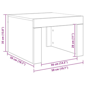 Τραπεζάκι Σαλονιού Sonoma Δρυς 50x50x35 εκ. Επεξεργασμένο Ξύλο - Pakobazaar