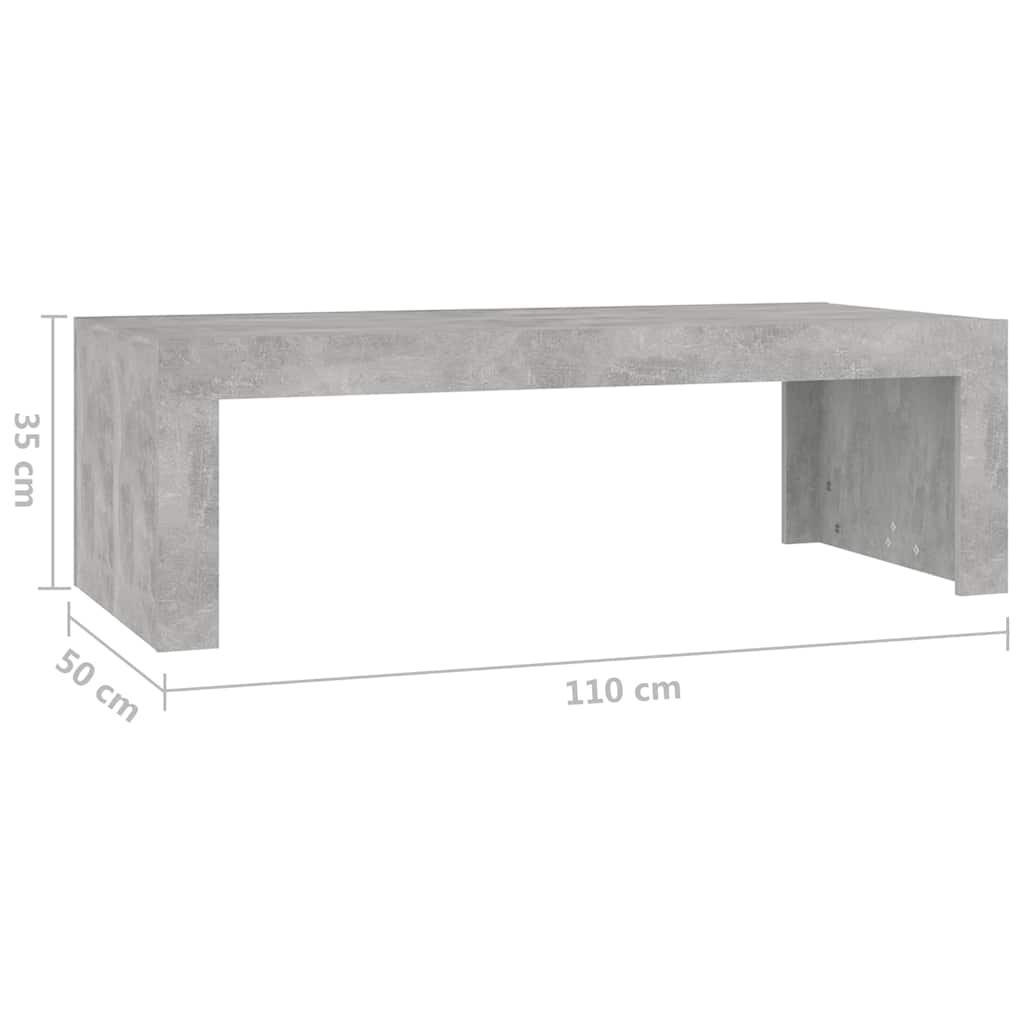Τραπεζάκι Σαλονιού Γκρι Σκυρ. 110 x 50 x 35 εκ. από Μοριοσανίδα - Pakobazaar