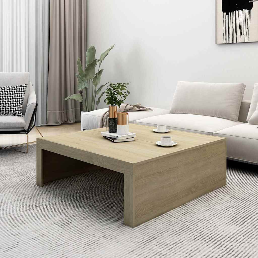 Τραπεζάκι Σαλονιού Sonoma Δρυς 100x100x35 εκ. από Επεξ. Ξύλο - Pakobazaar