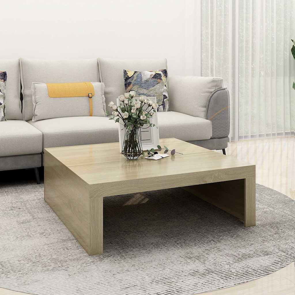 Τραπεζάκι Σαλονιού Sonoma Δρυς 100x100x35 εκ. από Επεξ. Ξύλο - Pakobazaar