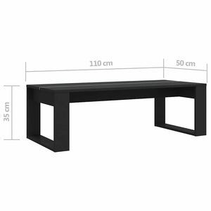 Τραπεζάκι Σαλονιού Μαύρο 110 x 50 x 35 εκ. Επεξεργασμένο Ξύλο