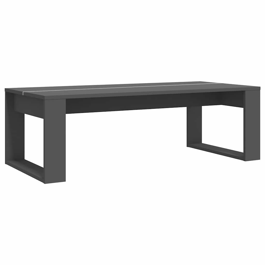 Τραπεζάκι Σαλονιού Γκρι 110 x 50 x 35 εκ. Επεξεργασμένο Ξύλο