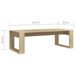 Τραπεζάκι Σαλονιού Sonoma Δρυς 110x50x35 εκ. Επεξεργασμένο Ξύλο