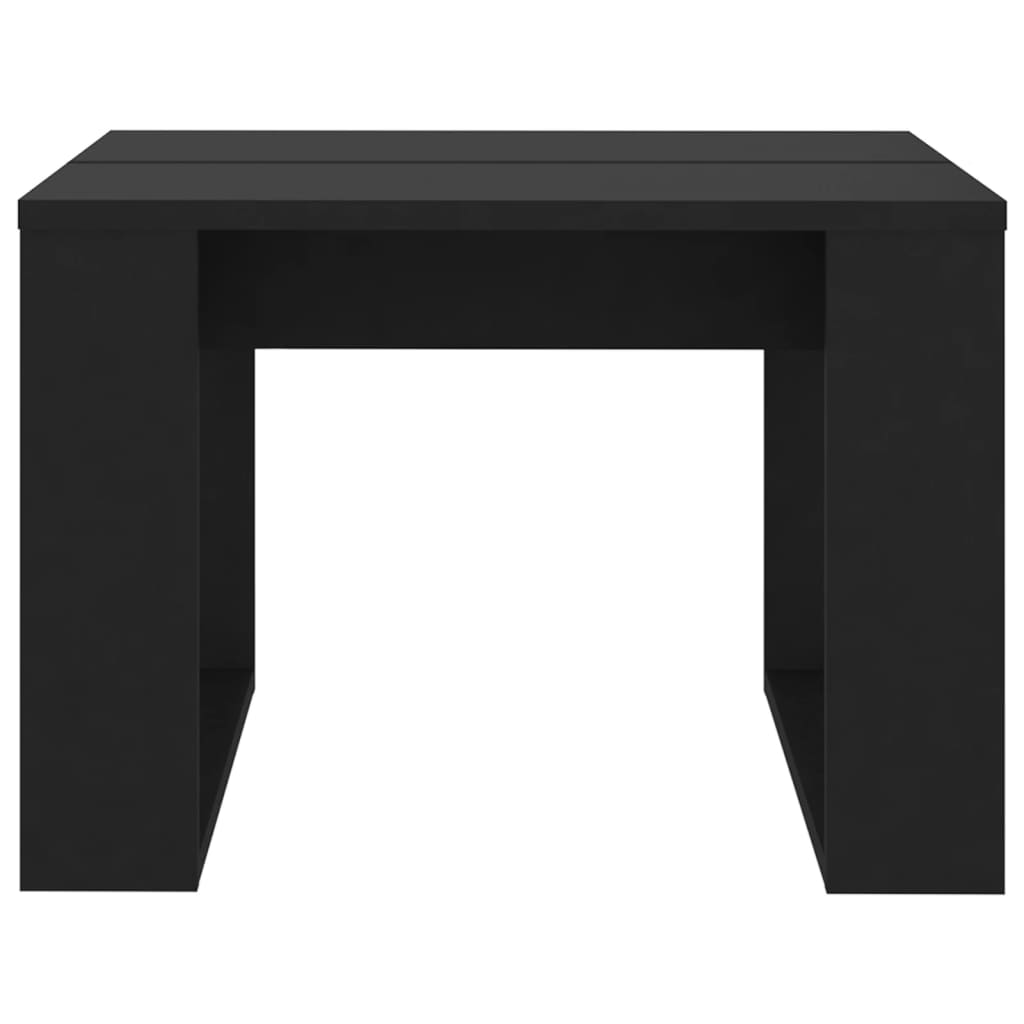 Τραπέζι Βοηθητικό Μαύρο 50 x 50 x 35 εκ. από Επεξεργ. Ξύλο