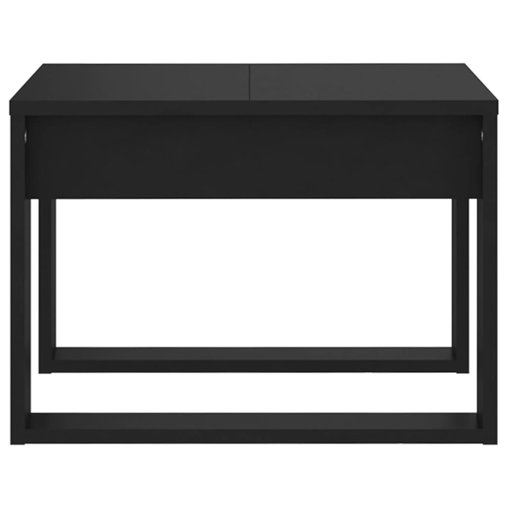 Τραπέζι Βοηθητικό Μαύρο 50 x 50 x 35 εκ. από Επεξεργ. Ξύλο