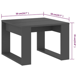Τραπέζι Βοηθητικό Γκρι 50 x 50 x 35 εκ. από Μοριοσανίδα