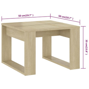 Τραπέζι Βοηθητικό Sonoma Δρυς 50 x 50 x 35 εκ. από Επεξ. Ξύλο - Pakobazaar