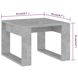 Τραπέζι Βοηθητικό Γκρι Σκυρ. 50 x 50 x 35 εκ. από Επεξ. Ξύλο - Pakobazaar
