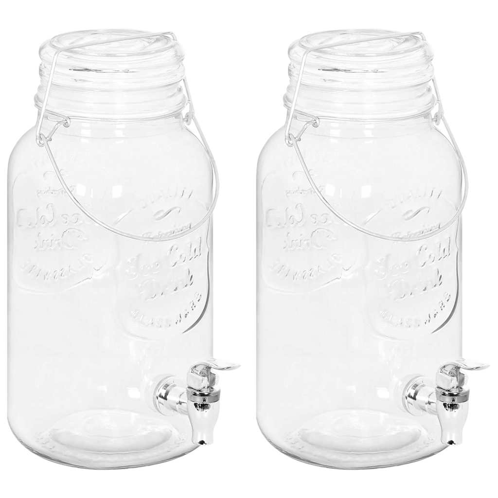 Διανεμητές Ποτών 2 τεμ. 3800 ml Γυάλινοι