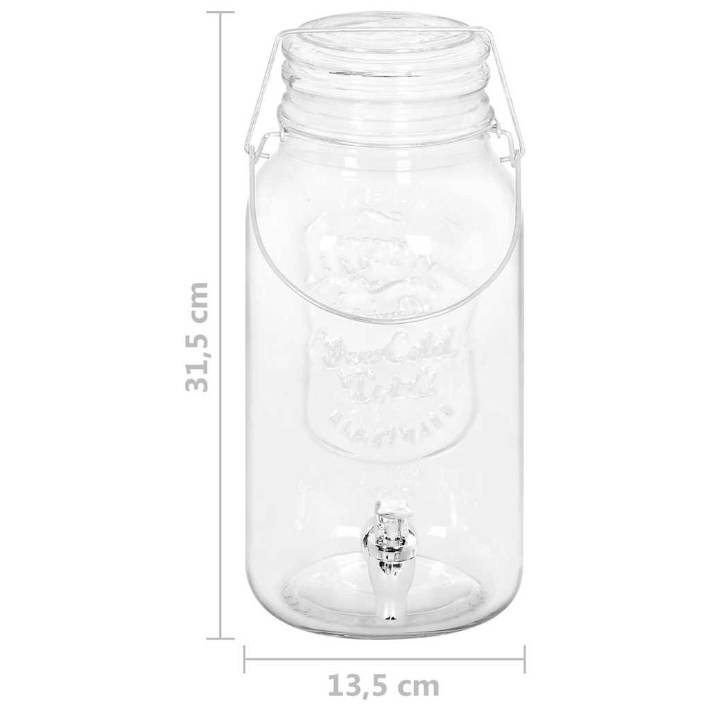 Διανεμητές Ποτών 2 τεμ. 3800 ml Γυάλινοι