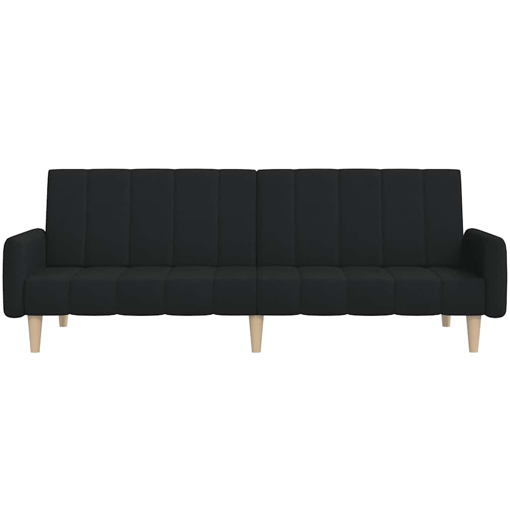Καναπές Κρεβάτι Διθέσιος Μαύρος Υφασμάτινος