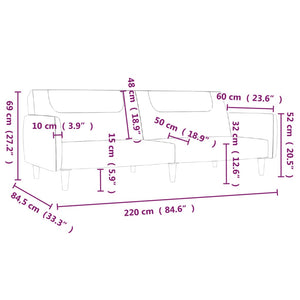 Καναπές Κρεβάτι Διθέσιος Μαύρος Υφασμάτινος