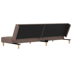 Καναπές Κρεβάτι Διθέσιος Taupe Υφασμάτινος με Δύο Μαξιλάρια