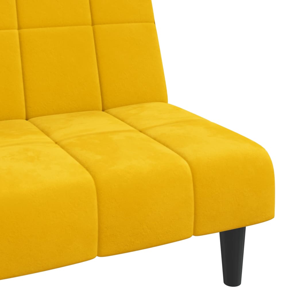 Καναπές Κρεβάτι Διθέσιος Κίτρινος Βελούδινος