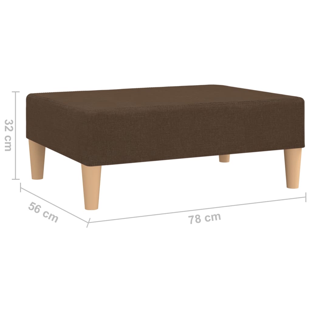 Σκαμπό/Υποπόδιο Καφέ 78 x 56 x 32 εκ. Υφασμάτινο - Pakobazaar