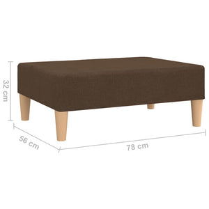 Σκαμπό/Υποπόδιο Καφέ 78 x 56 x 32 εκ. Υφασμάτινο - Pakobazaar