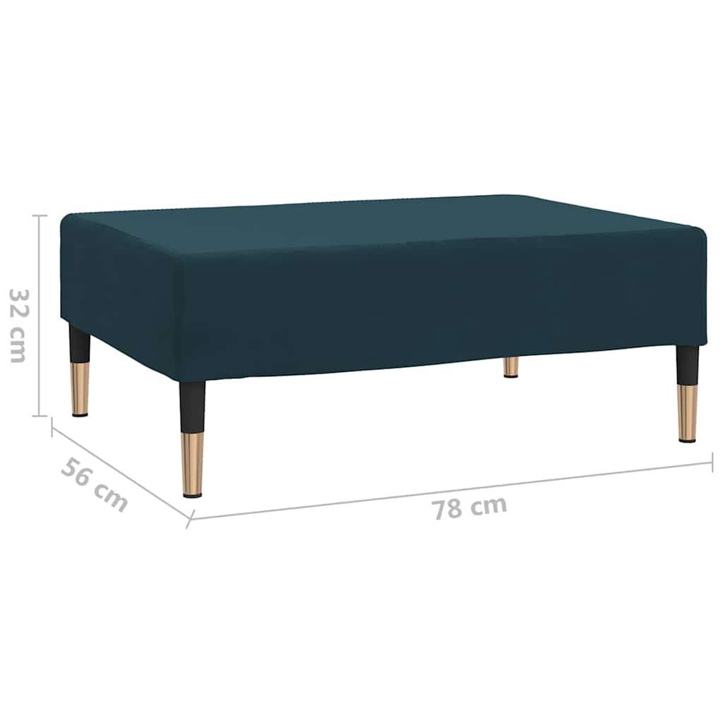 Υποπόδιο Μπλε 78 x 56 x 32 εκ. Βελούδινο