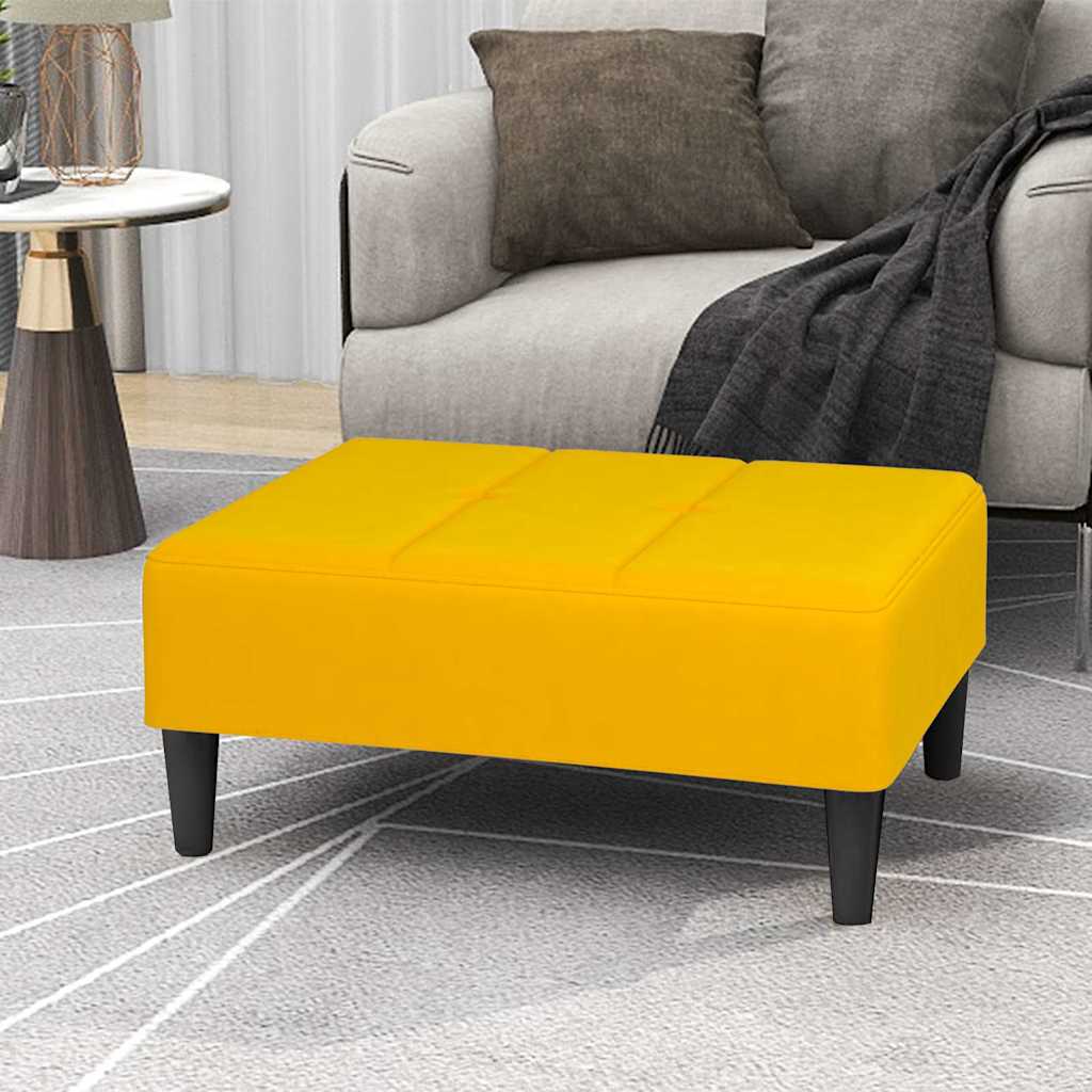 Υποπόδιο Κίτρινο 78 x 56 x 32 εκ. Βελούδινο