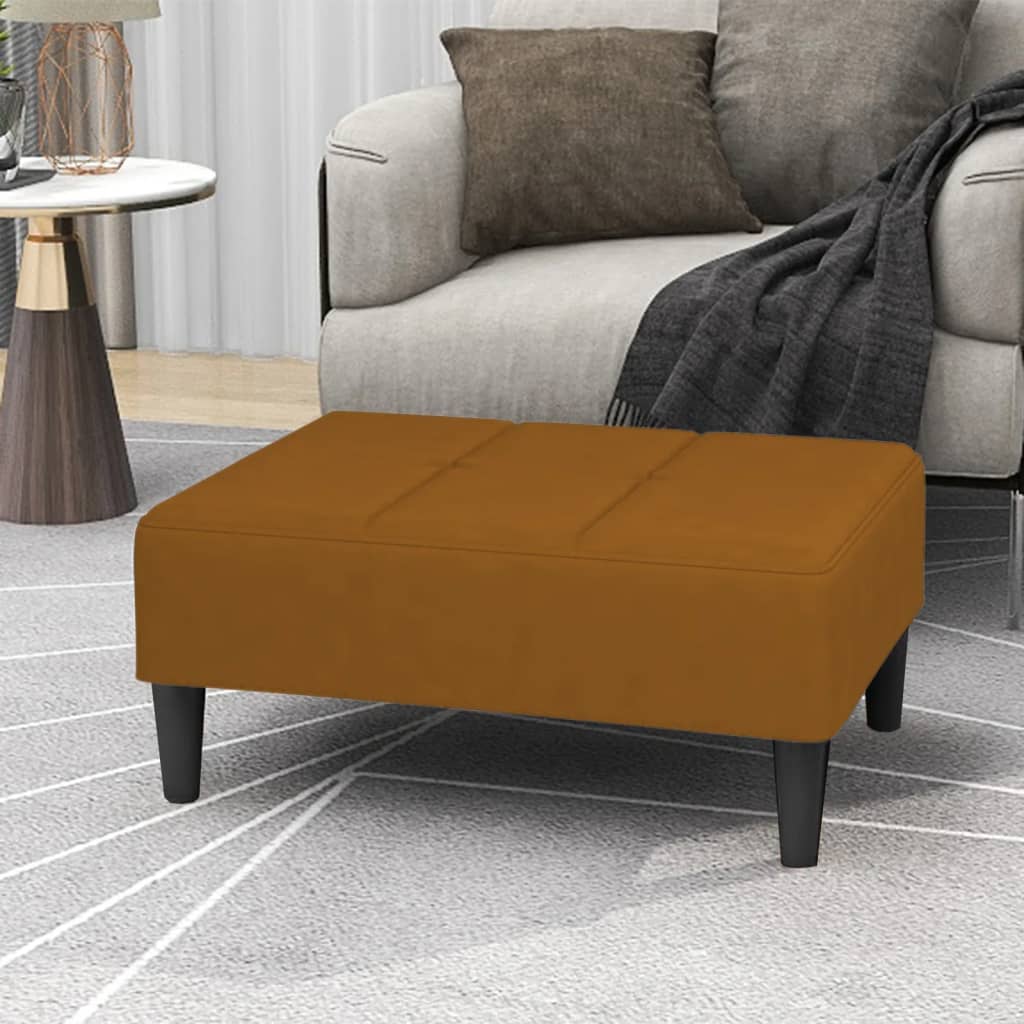 Υποπόδιο Καφέ 78 x 56 x 32 εκ. Βελούδινο - Pakobazaar