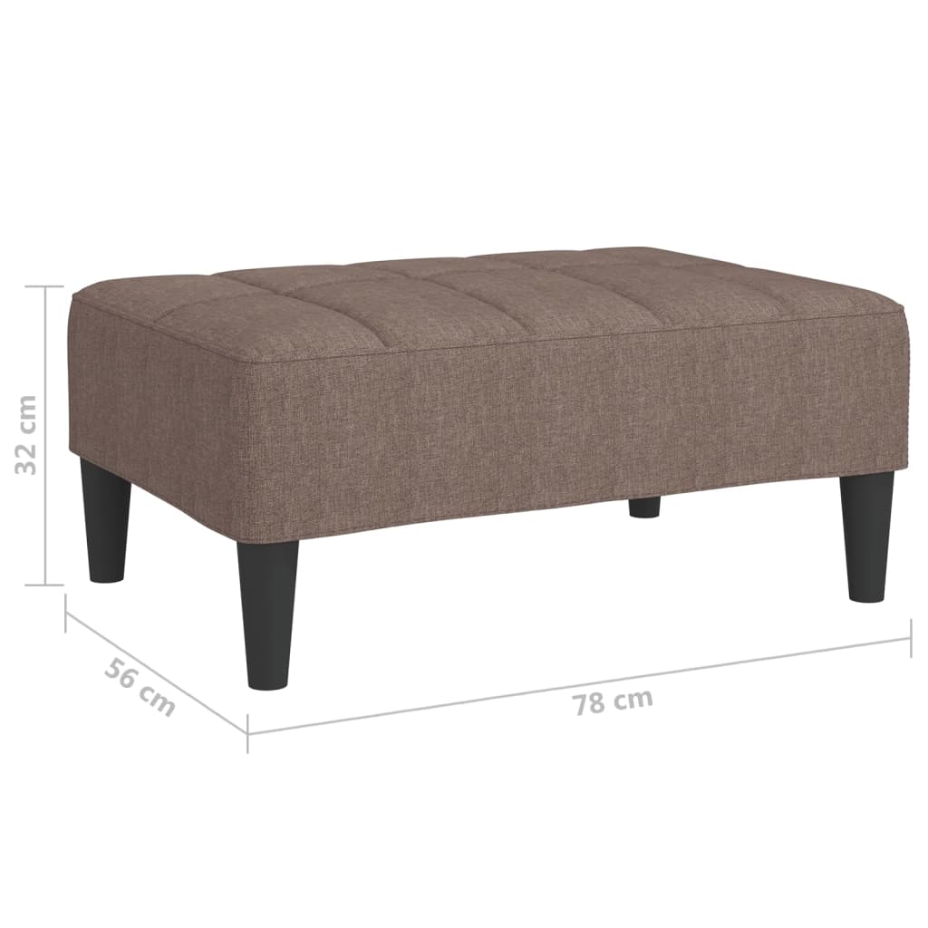 Υποπόδιο Taupe 78 x 56 x 32 εκ. από Ύφασμα