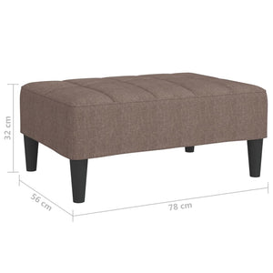 Υποπόδιο Taupe 78 x 56 x 32 εκ. από Ύφασμα