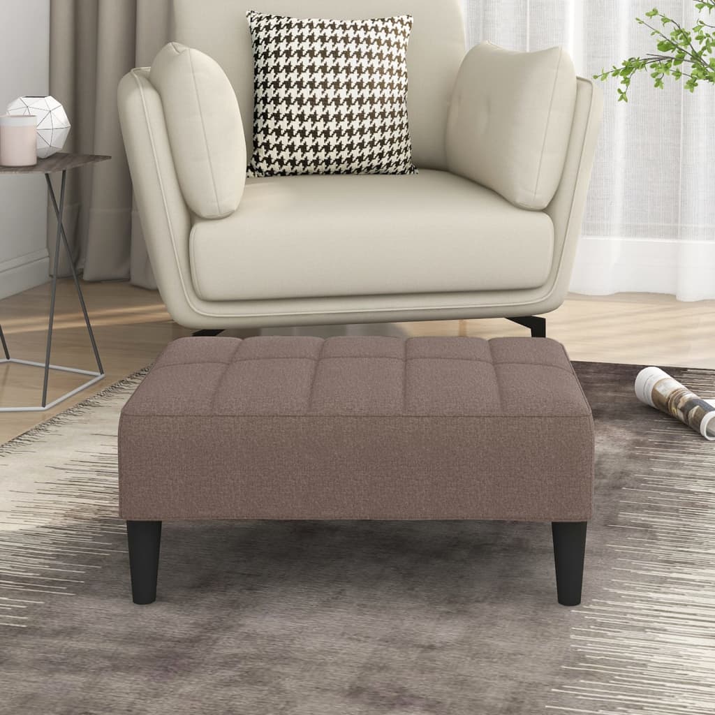 Υποπόδιο Taupe 78 x 56 x 32 εκ. από Ύφασμα