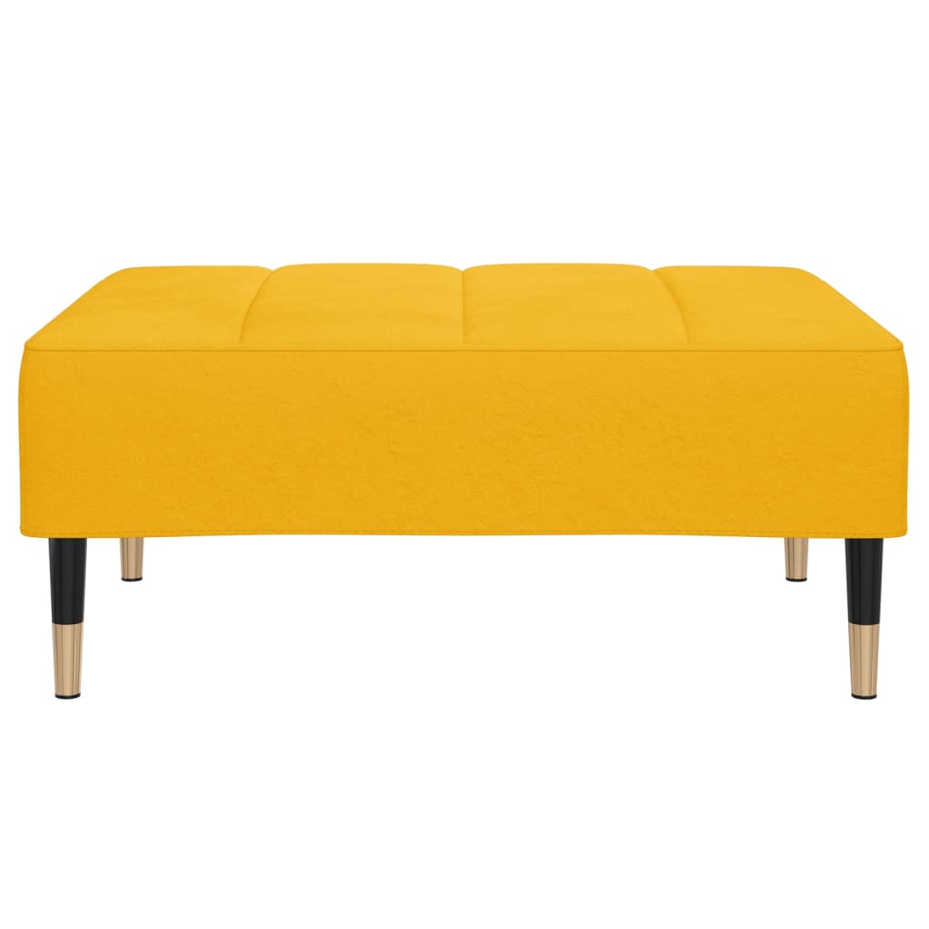 Υποπόδιο Κίτρινο 78 x 56 x 32 εκ. Βελούδινο - Pakobazaar