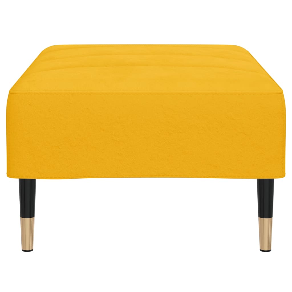 Υποπόδιο Κίτρινο 78 x 56 x 32 εκ. Βελούδινο - Pakobazaar