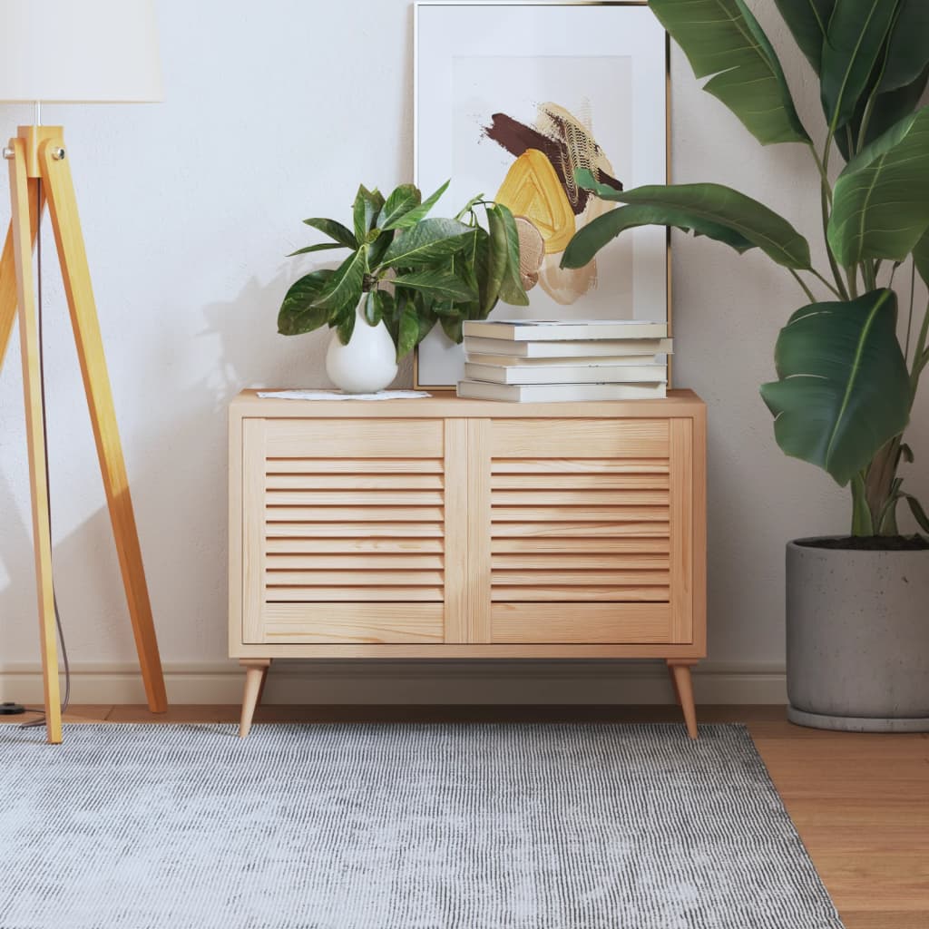 Πορτάκια με Περσίδες 2 Τεμ. 39,5x39,4 εκ. από Μασίφ Ξύλο Πεύκου - PAKOBAZAAR