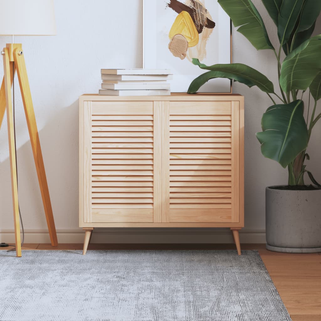 Πορτάκια με Περσίδες 2 Τεμ. 61,5x39,4 εκ. από Μασίφ Ξύλο Πεύκου - PAKOBAZAAR