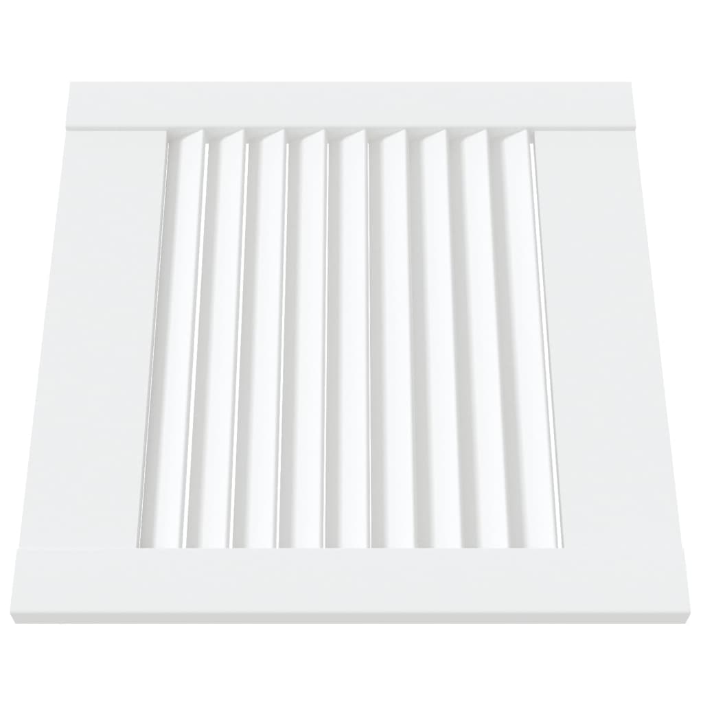 Πορτάκια με Περσίδες 2 Τεμ. Λευκά 39,5x39,4εκ Μασίφ Ξύλο Πεύκου - PAKOBAZAAR