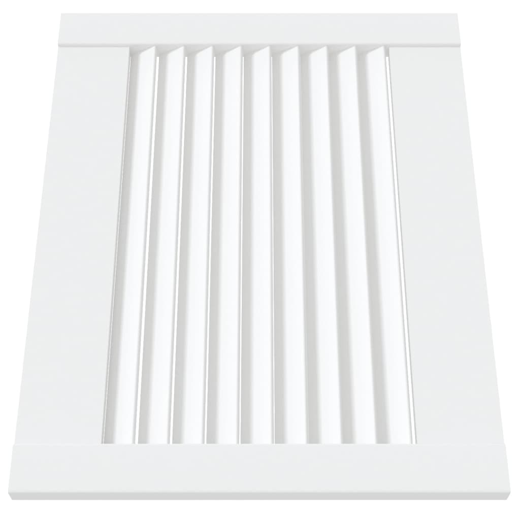 Πορτάκια με Περσίδες 2 Τεμ. Λευκά 39,5x49,4εκ Μασίφ Ξύλο Πεύκου - PAKOBAZAAR