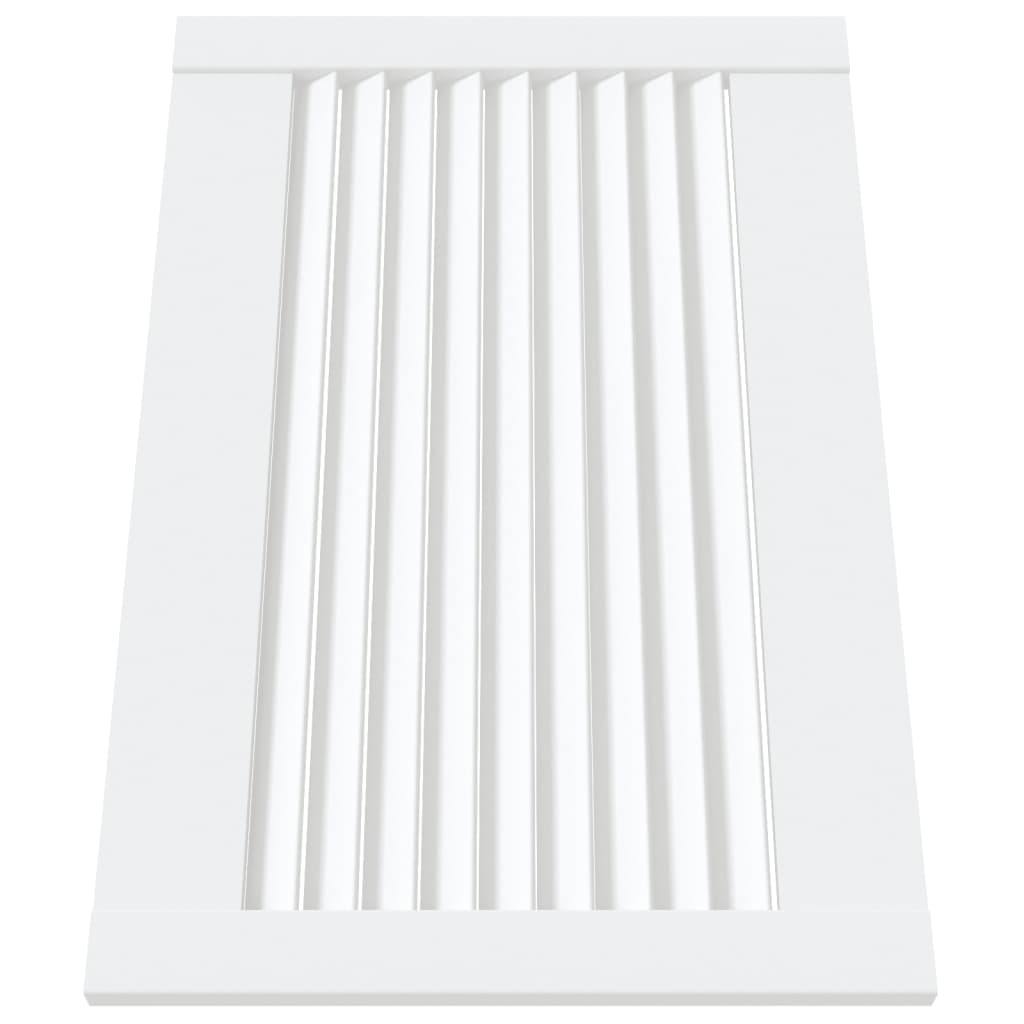 Πορτάκια με Περσίδες 4 Τεμ. Λευκά 39,5x59,4εκ Μασίφ Ξύλο Πεύκου - PAKOBAZAAR