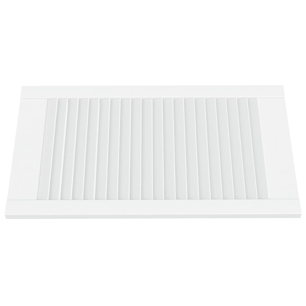 Πορτάκια με Περσίδες 2 Τεμ. Λευκά 69x39,4εκ Μασίφ Ξύλο Πεύκου - PAKOBAZAAR