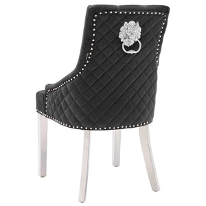 Καρέκλες Τραπεζαρίας 4 τεμ. Μαύρες Βελούδινες