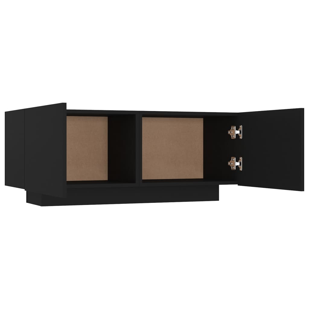 Κομοδίνο Μαύρο 100 x 35 x 40 εκ. Επεξεργασμένο Ξύλο - PAKOBAZAAR