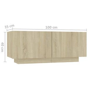 Κομοδίνο Sonoma Δρυς 100 x 35 x 40 εκ. Επεξεργασμένο Ξύλο - PAKOBAZAAR