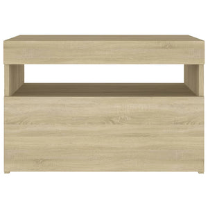 Κομοδίνο με LED Sonoma Δρυς 60 x 35 x 40 εκ. Επεξεργασμένο Ξύλο - PAKOBAZAAR