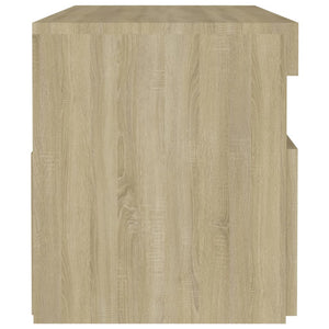Κομοδίνο με LED Sonoma Δρυς 60 x 35 x 40 εκ. Επεξεργασμένο Ξύλο - PAKOBAZAAR