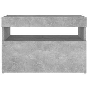 Κομοδίνο με LED Γκρι Σκυροδέματος 60 x 35 x 40 εκ. - PAKOBAZAAR