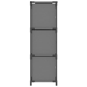 Ντουλάπι με 3 Υφασμάτινα Συρτάρια Γκρι 34x34x101 εκ. από Ατσάλι