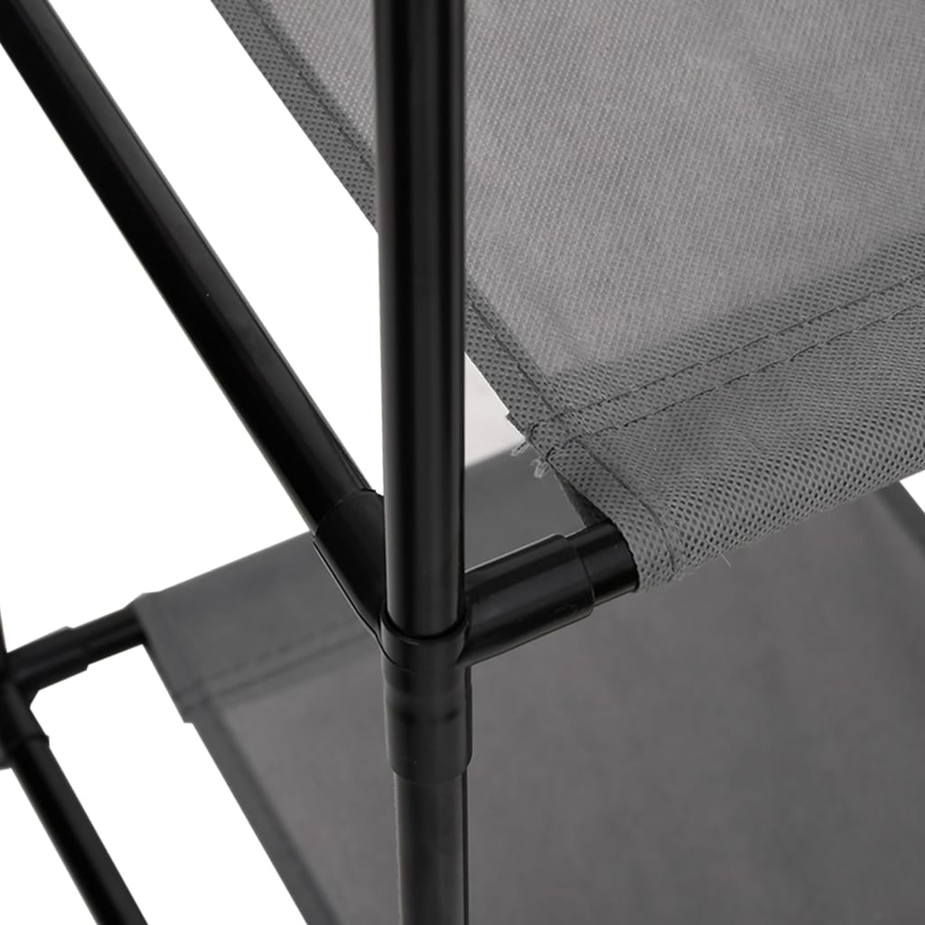 Ντουλάπι με 3 Υφασμάτινα Συρτάρια Γκρι 34x34x101 εκ. από Ατσάλι