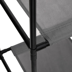 Ντουλάπι με 3 Υφασμάτινα Συρτάρια Γκρι 34x34x101 εκ. από Ατσάλι