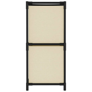 Ντουλάπι με 4 Υφασμάτινα Καλάθια Κρεμ 63x30x71 εκ. από Ατσάλι