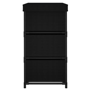 337257  Ντουλάπι με 6 Συρτάρια Μαύρο 55x29x55 εκ. Ατσάλι - Pakobazaar