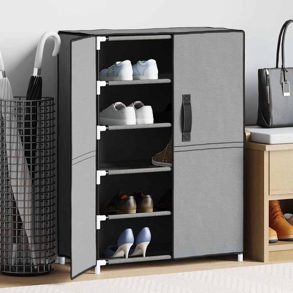 Ντουλάπα Παπουτσιών Γκρι 60 x 28 x 90 εκ. Υφασμάτινη - Pakobazaar